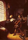An Interior with a Young Violinist 1637 by Gerrit Dou